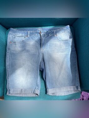Light Blue Denim Shorts